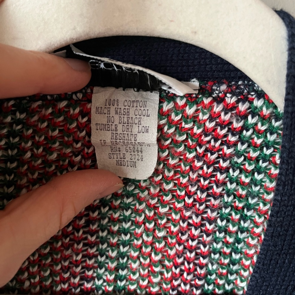 Vintage 90s Y2K Sweater Loft Bears Family Vest Ralph Lauren Inspired Holiday - Picture 6 of 9